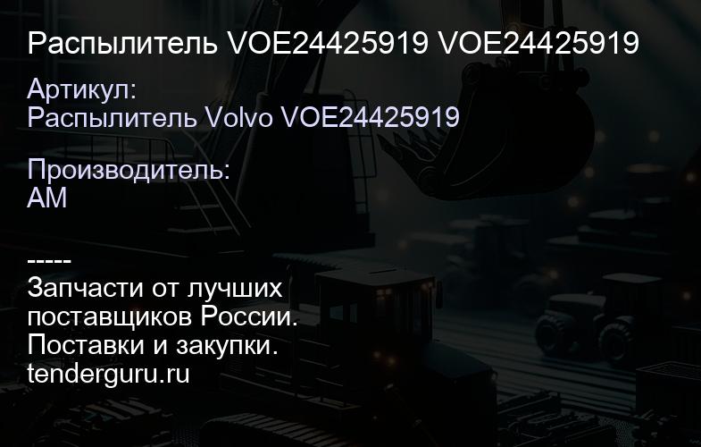 Распылитель VOE24425919 VOE24425919 | купить запчасти